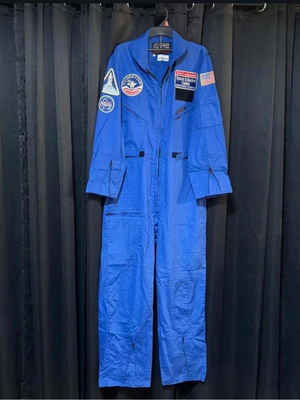 NWT Unisex Vintage NASA Space Camp Royal Blue Flight Suit Jumpsuit/Adult M